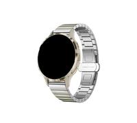 Correa de reloj de acero de metal de 18mm compatible con Garmin Venu 3S 2S / Vivoactive 4S / Vivomove 3S / erunner 265S 255S 255S / Captain Marvel, compatible con Huawei Watch GT 4 41mm(Silver Gold)