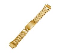 Correa de reloj de acero inoxidable apta for casio gshock GW-M5610 DW5600 GW-5000 G-5600 GA2100 GM5600 GM2100 correa de reloj correa de acero sólido(Gold,GM5600)