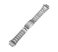 Correa de reloj de acero inoxidable apta for casio gshock GW-M5610 DW5600 GW-5000 G-5600 GA2100 GM5600 GM2100 correa de reloj correa de acero sólido(Silver,GM2100)