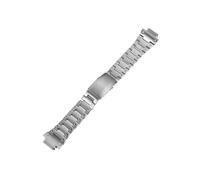 Correa de reloj de acero inoxidable apta for casio GW-B5600 DW5600/M5610/GMW-B5000/GA2100/GM-2100 GM5600 pulsera de correa de metal y acero(Silver,For GA2100 GA2110)