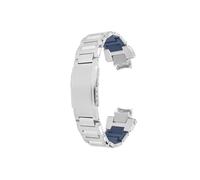 Correa de reloj de acero inoxidable Compatible con Casio G-SHOCK MTG-B3000 Cadena de correa de reloj de liberación rápida especial for hombres(A-Silver blue)