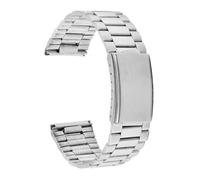 Correa de reloj de acero inoxidable de 12 mm, 14 mm, 18 mm y 20 mm, pulsera de metal y oro for hombres y mujeres, correa de reloj universal(Silver,20mm)