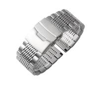 Correa de reloj de acero inoxidable de 18, 20, 22 y 24mm apta for Samsung Galaxy Watch 6, 5, 40mm, 44MM, 4, 3, 41 y 45mm, correas aptas for pulsera Huawei GT3 for Seiko(Silver and tool,22mm)