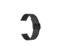 Correa de reloj de acero inoxidable de 18mm, 20mm y 22mm for Garmin Venu SQ 2 2S Plus, correa de Metal for Garmin Vivoactive 3 4 4S (Color : Black, Size : 20mm)