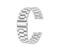 Correa de reloj de acero inoxidable de 20, 22 y 24 mm Compatible con for Samsung Compatible con for Huawei GT3 Pro Watch 3 Compatible con for Seiko Compatible con for Casio(Silver,24mm)