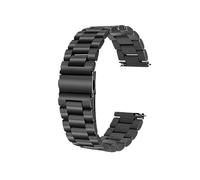 Correa de reloj de acero inoxidable de 20, 22 y 24 mm Compatible con for Samsung Compatible con for Huawei GT3 Pro Watch 3 Compatible con for Seiko Compatible con for Casio(Black,22mm)