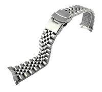 Correa de reloj de acero inoxidable de 22 mm for buceo, compatible con Casio Duro MDV107-1A MDV106-1A.(Silvery 5)