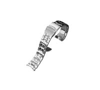Correa de reloj de acero inoxidable for Casio/EF-550 /EF-524, correa negra plateada, hebilla desplegable, pulsera, cinturón de Metal, cadena de reloj for hombre(EF-550-silver)