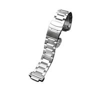 Correa de reloj de acero inoxidable sólido Retrofit, pulsera de 16mm apta for Casio Series GBX100 GA100 GA110 DW5600 DW5000 M5610, correa de reloj for hombre (Color : A-silver, Size : 16mm)