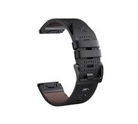 Correa de reloj de ajuste rápido de 26mm compatible con for Garmin Fenix 7X Pro/6X Pro/6X/5X Plus, correa de cuero genuino de 22mm for Fenix 6/5/7 Pro Band(Quick Fit 22mm)