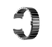 Correa de reloj de cerámica apta for Samsung Galaxy Watch 6 4 Classic 43/47mm 46/42mm Correa apta for Galaxy Watch 4 6 5 Pro 40/44/45mm pulsera sin espacios ( Color : Style 2 Black , Size : Watch 4 Cl