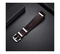 Correa de reloj de cuero de 18 mm, 20 mm, 22 mm y 24 mm, correa vintage, correas de repuesto for reloj(Dark Brown(silver),24mm)