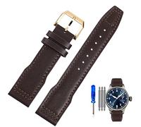 Correa de reloj de cuero genuina para pilotos de IWC Little Prince Male Mark 18 Big Fly Portugal suave y cómoda banda de vigilancia de 20 mm pulsera de 20 mm
