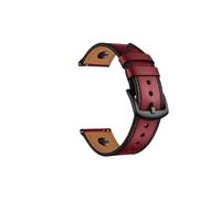 Correa de reloj de cuero genuino 20 mm 22 mm apta for Galaxy Watch Active Watch3/4/5 apta for Huawei Watch/Amazfit/Garmin, etc. Correa de reloj universal (Color : Red, Size : 22mm)