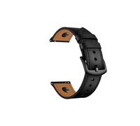 Correa de reloj de cuero genuino 20 mm 22 mm apta for Galaxy Watch Active Watch3/4/5 apta for Huawei Watch/Amazfit/Garmin, etc. Correa de reloj universal (Color : Black, Size : 20mm)