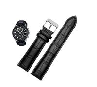 Correa de reloj de cuero genuino de 20mm 22mm apta for Casio BEM-501 506 307 Series EFB-530 MTP-1303 correa de reloj negro marrón