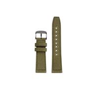 Correa de reloj de cuero genuino de lona de 22mm Compatible con IWC/Pilot/Citizen/Tissot/Breitling/SEIKO accesorios de correa de reloj for hombre(Army Green-black buckle)
