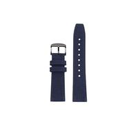 Correa de reloj de cuero genuino de lona de 22mm Compatible con IWC/Pilot/Citizen/Tissot/Breitling/SEIKO accesorios de correa de reloj for hombre(Blue-black buckle)