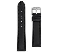 Correa de reloj de cuero italiano aceitado, correa de reloj de pulsera negra bronceada, 18 mm, 20 mm, 22 mm, para hombre y mujer, hebilla plateada y dorada, 22mm, Cuero, No es una piedra preciosa
