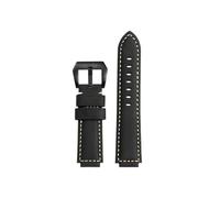 Correa de reloj de cuero retro modificada de 24mm Compatible con Casio G-Shock la serie DW-H5600MB(Black-black)