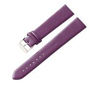 Correa de reloj de cuero suave hecha a mano con hebilla rosa, dorada y negra - Pulsera ajustable para hombres y mujeres de 8 mm a 24 mm,Plata púrpura,10 mm