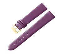 Correa de reloj de cuero suave hecha a mano con hebilla rosa, dorada y negra - Pulsera ajustable para hombres y mujeres de 8 mm a 24 mm,Oro púrpura,8 mm