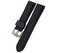Correa de reloj de goma 18 mm 19 mm 21 mm 20 mm 22 mm 23 mm 24 mm para Rolex para Seiko para SKX para Omega para Breitling Correa de reloj de silicona suave e impermeable