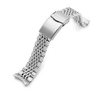 Correa de reloj de goma BOR de 22 mm compatible con Orient Kamasu, cepillado y pulido de 2 tonos