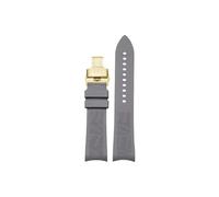 Correa de reloj de goma con extremo curvado, 20mm, 21mm, 22mm, Compatible con Omega Planet Ocean 600 Seamaster 300 /Hamilton/Seiko NO5.007(Grey-Gold Folding,22mm)