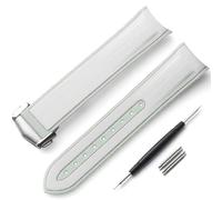 Correa de reloj de goma con extremo curvado de 20 mm para Omega X Swatch, Omega Speedmaster moonWatch, correa de repuesto con hebilla plegable, sin huecos, hebilla de despliegue, para hombres y