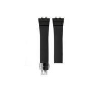 Correa de reloj de goma con hebilla plegable for hombre, Compatible con Casio GM-B2100/ GMW-B5000(Silver-buckle,For GM-B2100)