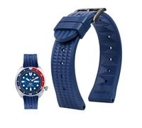 Correa de reloj de goma de 20mm y 22mm apta for Seiko IWC Citizen Waffle, pulseras con correa de moda Universal for hombre, correa de reloj deportivo de silicona for buzo (Color : Blue-black, Size :