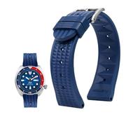 Correa de reloj de goma de 20mm y 22mm apta for Seiko IWC Citizen Waffle, pulseras con correa de moda Universal for hombre, correa de reloj deportivo de silicona for buzo (Color : Blue-silver, Size