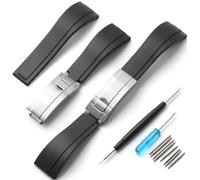 Correa de reloj de goma de 21 mm para Rolex Submariner 41, Yacht-Master 42, Sky Dweller 42, Oyster Perpetual 41, Explorer II 42, Day-Date II 41, Datejust II 41, Omega Seamaster Planet Ocean 43.5, IWC