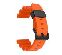 Correa de reloj de goma de 22 mm, pulsera de repuesto de silicona deportiva for buceo con anillo de metal, apta for Seiko Prospex SKX007(Orange-black buckle)