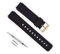 Correa de reloj de goma de silicona impermeable de repuesto de 16 mm para Casio MQ-24/MQ-58/104/76/71/98 (hebilla negra/dorada)