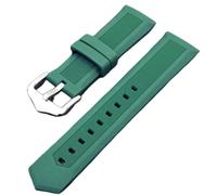 Correa de reloj de goma elástica con hebilla de metal, 12/14/16/18/20/21/22/23/24/26/28 mm, correa de reloj universal(Green,26mm)