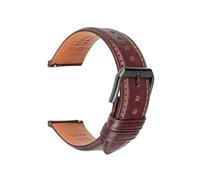 Correa de reloj de liberación rápida compatible con for Huawei compatible con for Samsung Galaxy Active2/3 compatible con correa de cuero genuino for Amazfit pulsera de reloj inteligente ( Color : Dar