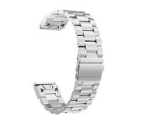 Correa de reloj de liberación rápida de acero inoxidable de 20/22/26mm compatible con Garmin Fenix 7S/7/7X/6S/6/6X Pro/5S/5/5X Plus/Instinct 2X 3HR(Silver,26mm For Fenix 3HR D2)
