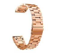 Correa de reloj de liberación rápida de acero inoxidable de 20/22/26mm compatible con Garmin Fenix 7S/7/7X/6S/6/6X Pro/5S/5/5X Plus/Instinct 2X 3HR(Rose gold,22mm For Fenix 6 6 Pro)