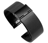 Correa de reloj de liberación rápida de uso general Correas de acero inoxidable Correa de reloj universal Correa de reloj de 18 mm, 20 mm y 22 mm(Black,18mm)