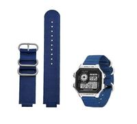 Correa de reloj de lona de 18mm apta for CASIO box AE1200 / 1300/1000 W-219, correa de reloj de nailon modificada, accesorio de pulsera for hombre