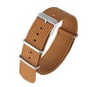 Correa de reloj de lona de nailon, correa trenzada de 20mm y 22mm, pulsera for reloj inteligente for hombres y mujeres(Brown,22mm)