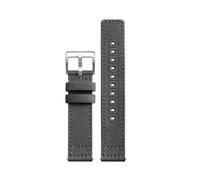 Correa de reloj de lona universal de doble cara transpirable apta for Casio Edifice MTP-1374 1375 MDV107-1A MDV-106 correa de reloj de 20 mm y 22 mm suave(Grey-Silver,22mm)