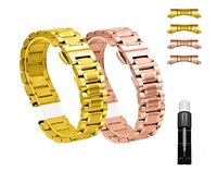 Correa de reloj de metal de 12 mm, 13 mm, 14 mm, 15 mm, 16 mm, 17 mm, 18 mm, 19 mm, 20 mm, 21 mm, 22 mm, 23 mm, 24 mm, repuesto de correa de reloj de acero inoxidable para hombres y mujeres compatible