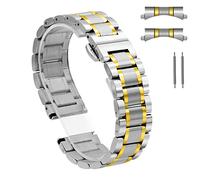 Correa de reloj de metal de 12 mm, 13 mm, 14 mm, 15 mm, 16 mm, 17 mm, 18 mm, 19 mm, 20 mm, 21 mm, 22 mm, 23 mm, 24 mm, repuesto de correa de reloj de acero inoxidable para hombres y mujeres compatible