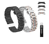 Correa de reloj de metal de 12 mm, 13 mm, 14 mm, 15 mm, 16 mm, 17 mm, 18 mm, 19 mm, 20 mm, 21 mm, 22 mm, 23 mm, 24 mm, repuesto de correa de reloj de acero inoxidable para hombres y mujeres compatible