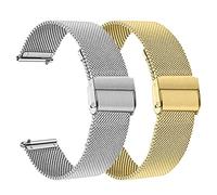 Correa de reloj de metal de 14 mm compatible con Fossil Gilmore/Jacqueline/Stella, pulseras para Fossil Raquel Sun Moon/Raquel 26 mm, Mittelgroße, Acero inoxidable, No es una piedra preciosa