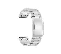 Correa de reloj de Metal de acero inoxidable de 26mm y 22mm Ajuste rápido for Garmin Fenix 6 6X 7X 7 Solar/ 6 Pro / 5 Plus/Instinct/epix Gen 2(Silver,22mm)