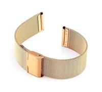Correa de reloj de metal milanesa 12 mm 14 mm 16 mm 18 mm 20 mm 22 mm Banda de acero inoxidable Milán ultrafina universal Pulsera de metal de acero inoxidable (Color : oro rosa, Size : 10mm)